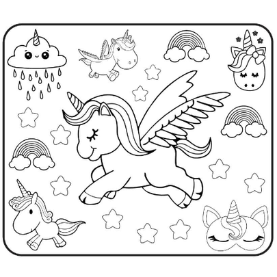 Tapete Unicórnio para Colorir - Klabin ForYou - Klabin ForYou